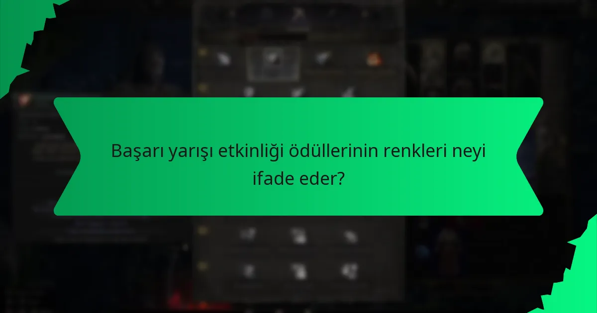 Başarı yarışı etkinliği ödülleriyle ilişkili özel efektler nelerdir?