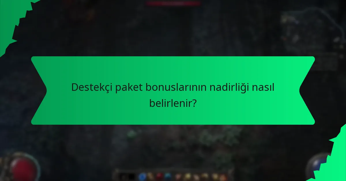 Destekçi paket bonusları ile ilişkilendirilen renkler nelerdir?
