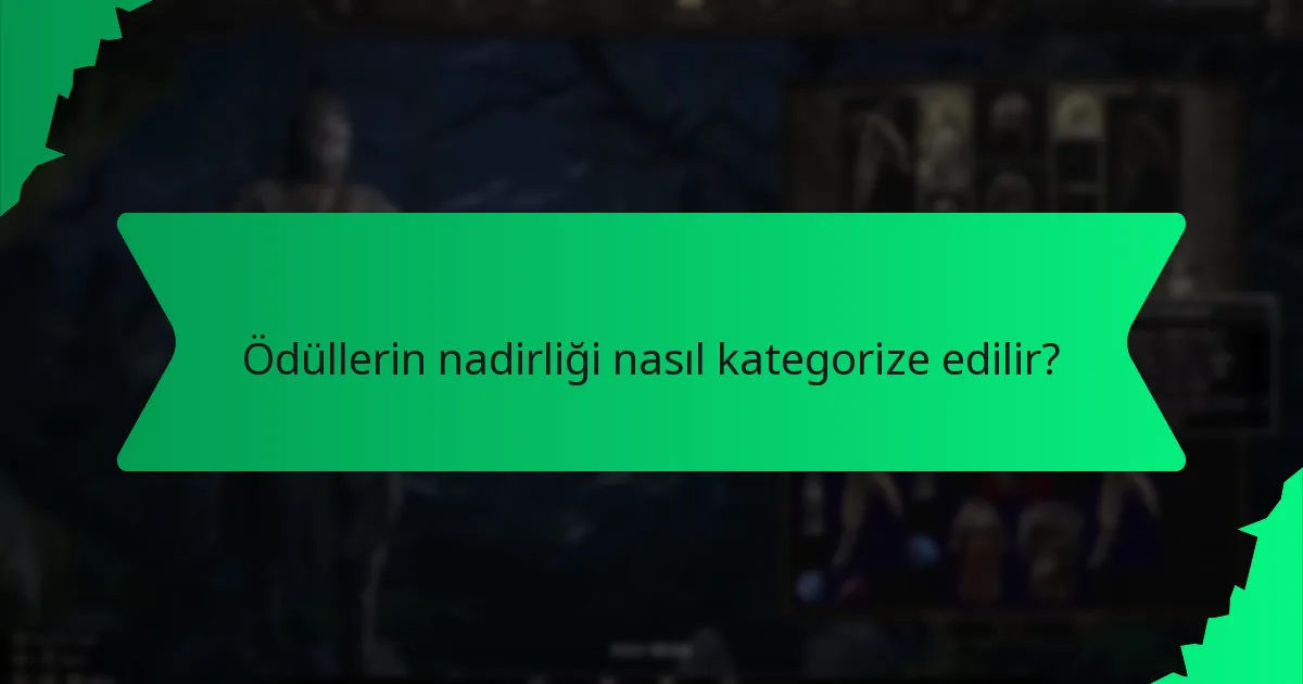 Ödüllerde renk kodlaması neyi ifade eder?