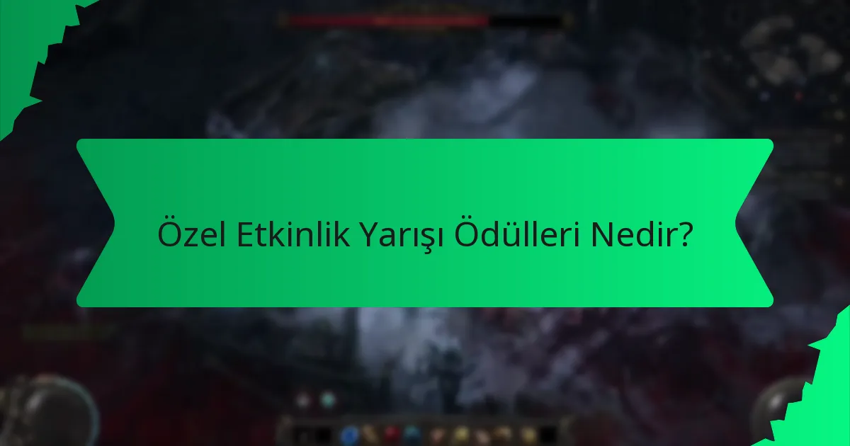 Özel Etkinlik Yarışı Ödülleri ile hangi renkler ilişkilidir?